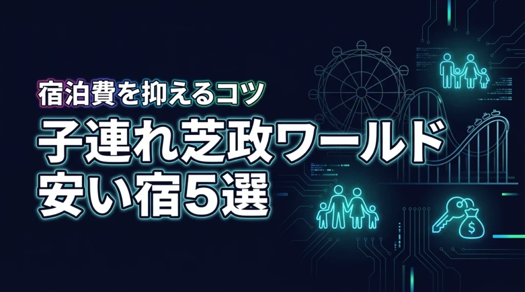 芝政ワールド周辺で子連れ宿泊が安い宿5選！宿泊費を抑えて楽しむコツ