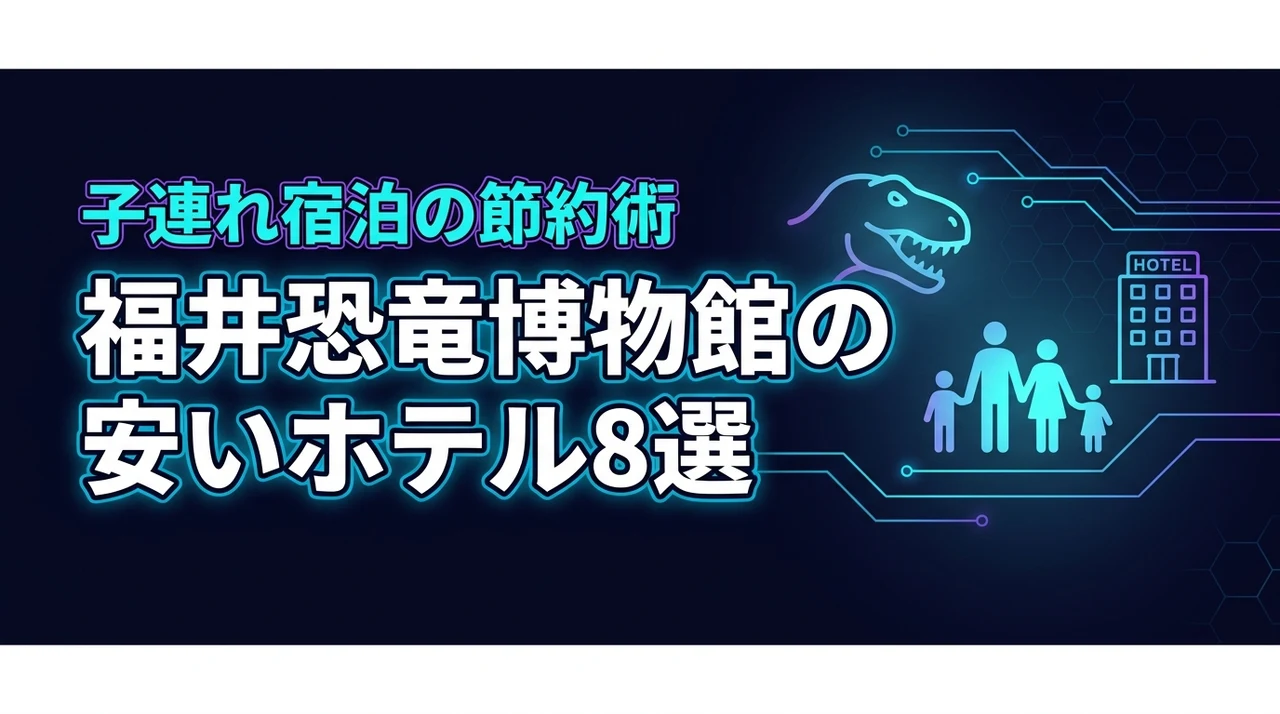 福井恐竜博物館の周辺で子連れに安いホテル8選！宿泊費を抑えて楽しむコツ